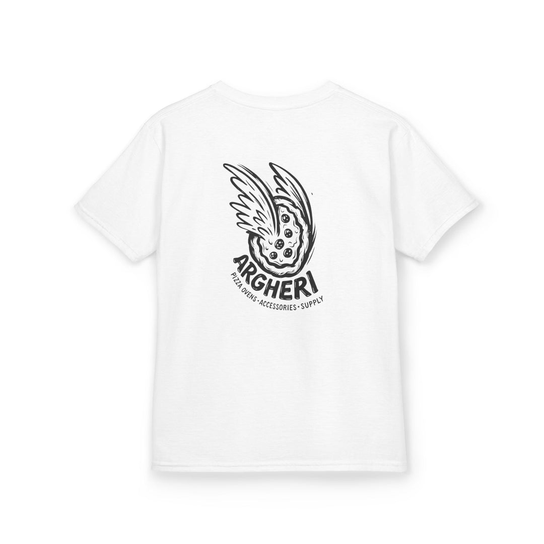 Kids Tee - 'Argheri' Retro Script Logo Cotton Shirt