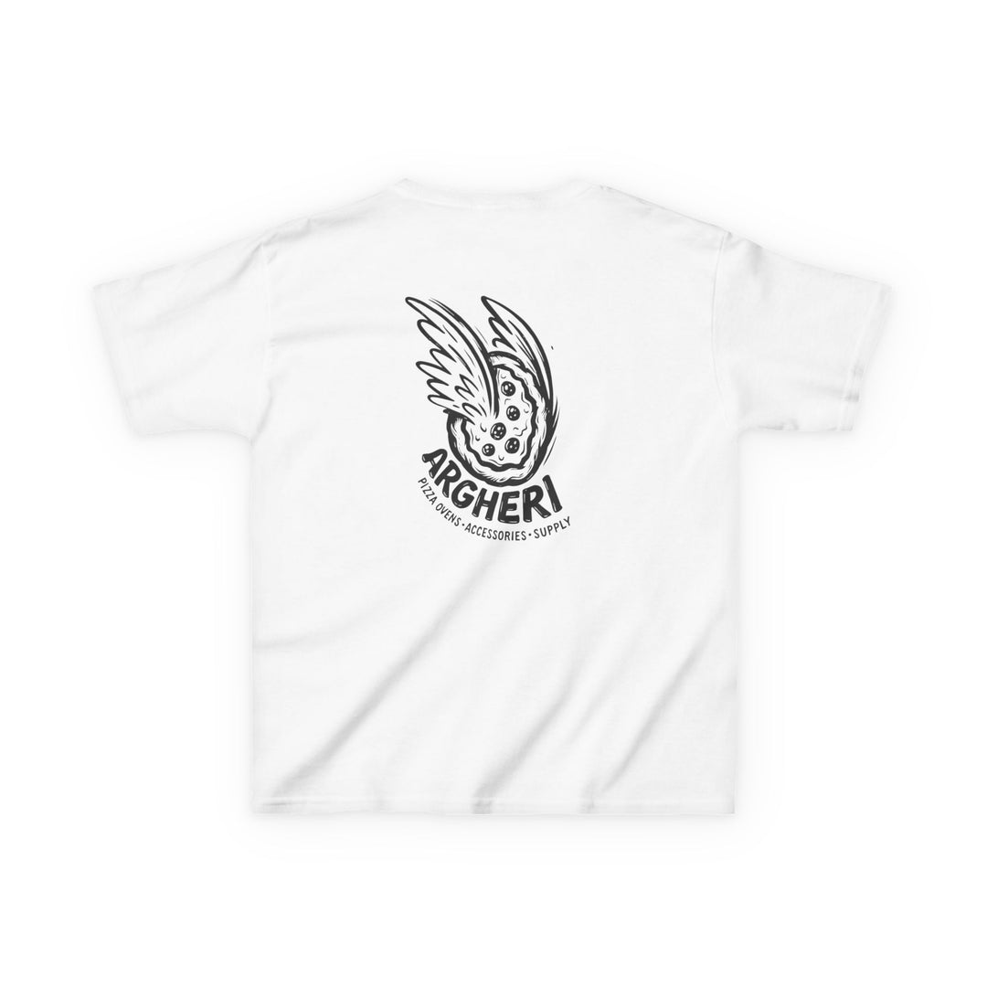 Kids Tee - 'Argheri' Retro Script Logo Cotton Shirt