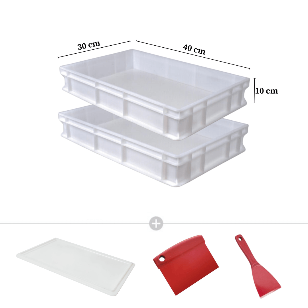 Dough Preparation Bundle - Proofing Boxes and Lid 40x30cm - Argheri